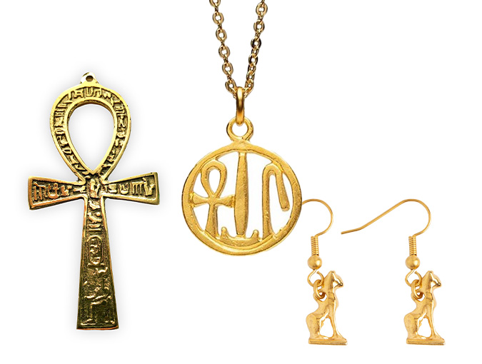 egyptiska smycken. Fotografi.